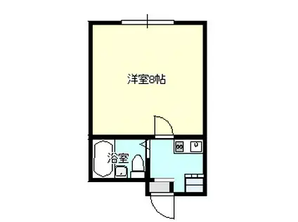 CP毛呂山5(1K/1階)の間取り写真