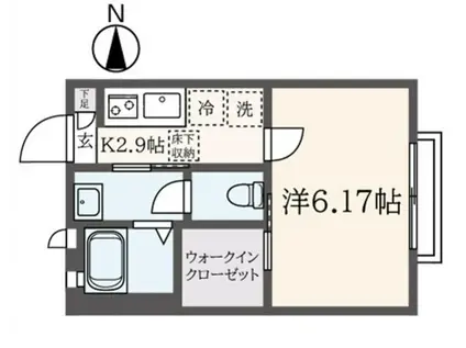 シャーメゾンY(1K/1階)の間取り写真