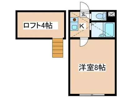 ロッシェル橋本第15 2号棟(1K/2階)の間取り写真