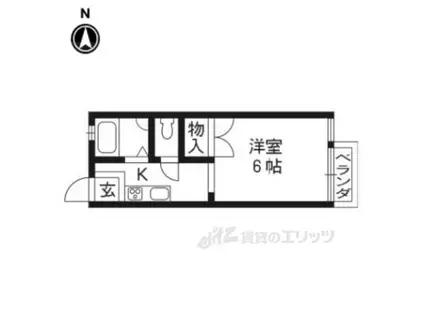 初音ハイツ(1K/2階)の間取り写真