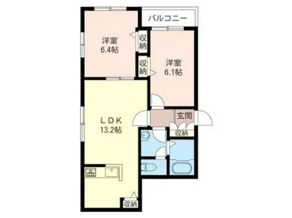 レラジオーネ(2LDK/3階)の間取り写真