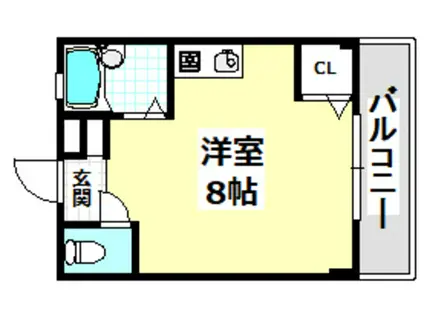 ネオセレス五番館(ワンルーム/2階)の間取り写真