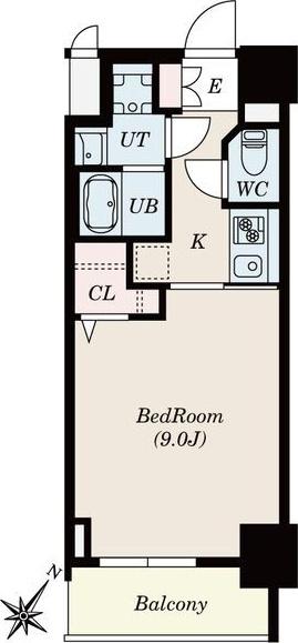 SーRESIDENCE安城ADORABLE(1K/10階)の間取り写真