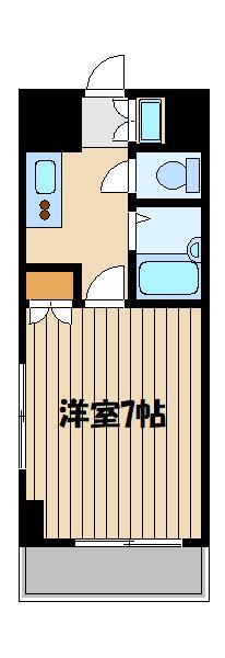 ルーブル石神井公園(1K/1階)の間取り写真