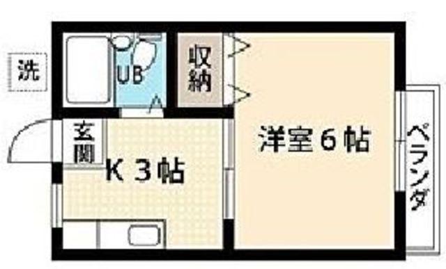 サンシティ・ガーネット(1K/2階)の間取り写真