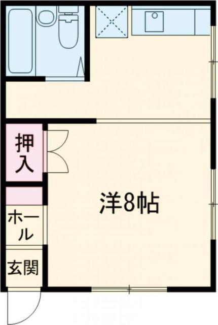 エストウチェ九品寺(ワンルーム/1階)の間取り写真
