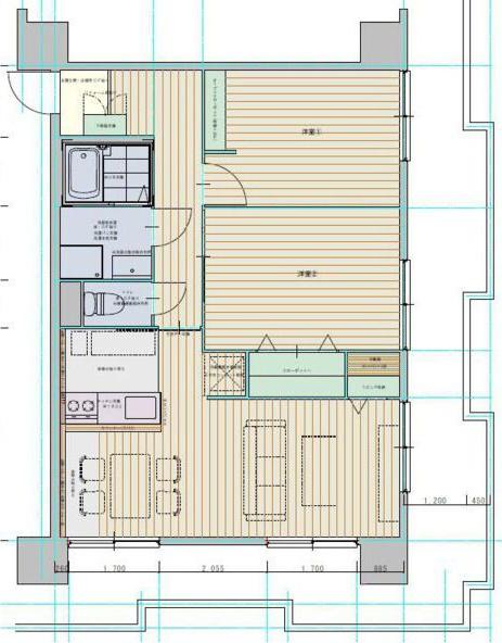 ISM徳川RESIDENCE(2LDK/13階)の間取り写真