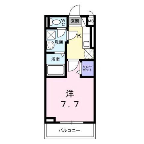 東一津屋アパート(1K/2階)の間取り写真