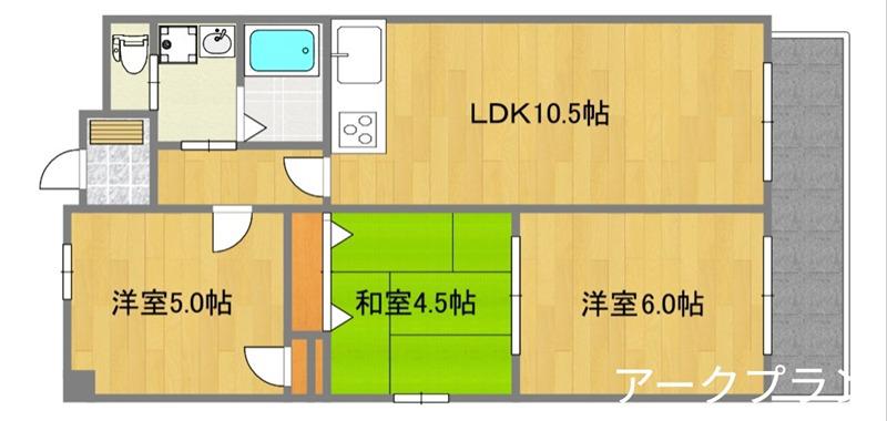 和光麻里布レジデンス壱番館(3LDK/10階)の間取り写真