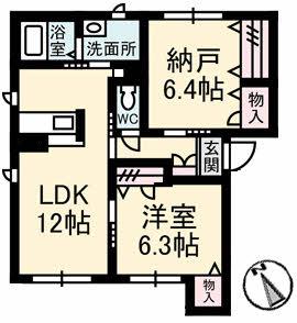 フィエスタ(1SLDK/1階)の間取り写真