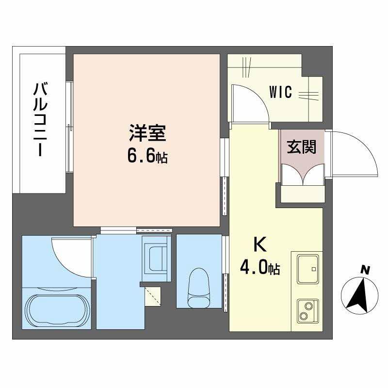 カノープス(1K/3階)の間取り写真
