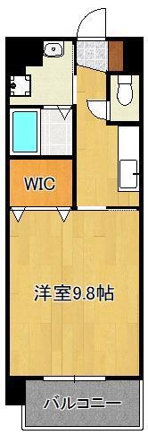 サージュ陣原(1K/4階)の間取り写真