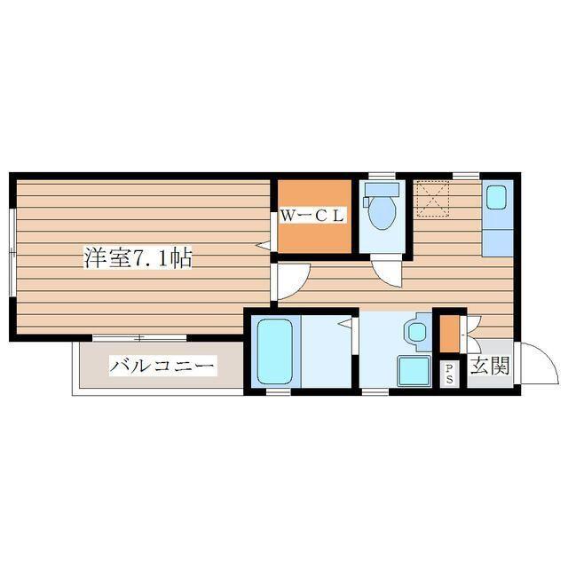 グランデールKADANII(1K/3階)の間取り写真