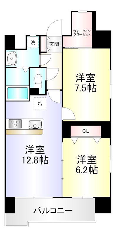 ADVANCE128(2LDK/10階)の間取り写真