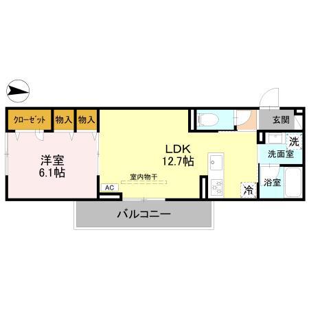 パルフェ(1LDK/2階)の間取り写真