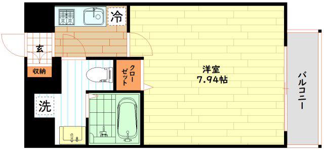 セレニテ難波西(1K/10階)の間取り写真