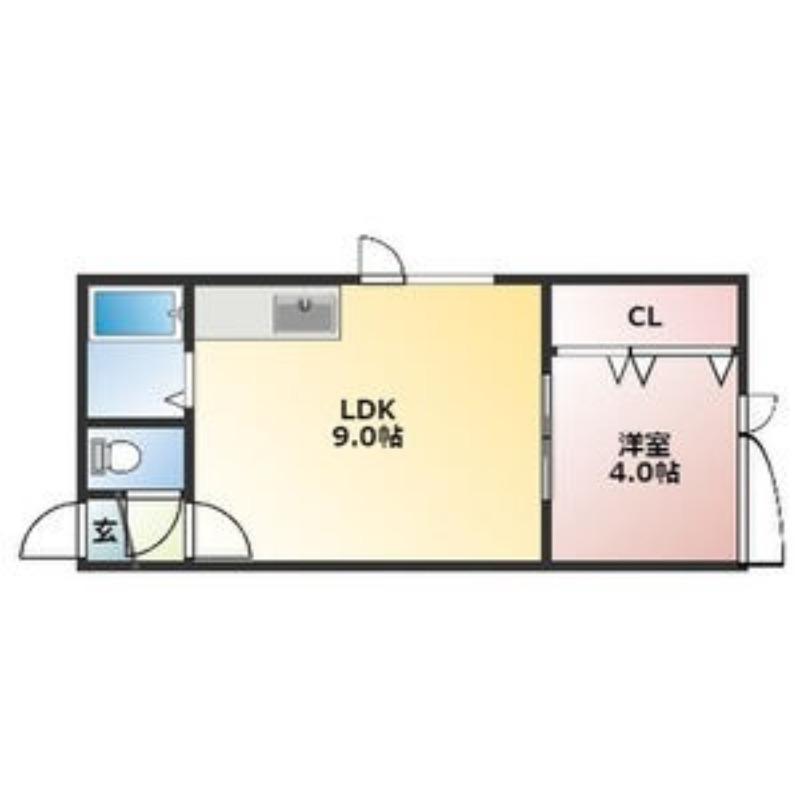 アークコート豊平II(1LDK/3階)の間取り写真