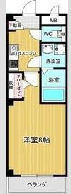 リバーサイド シェル(1K/1階)の間取り写真