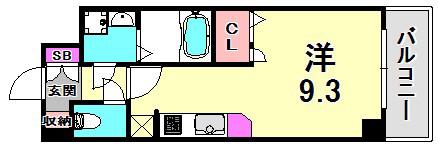 エスリード西宮北口第2(1K/4階)の間取り写真