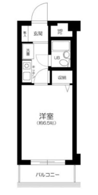 ライオンズマンション下丸子第5(1K/2階)の間取り写真