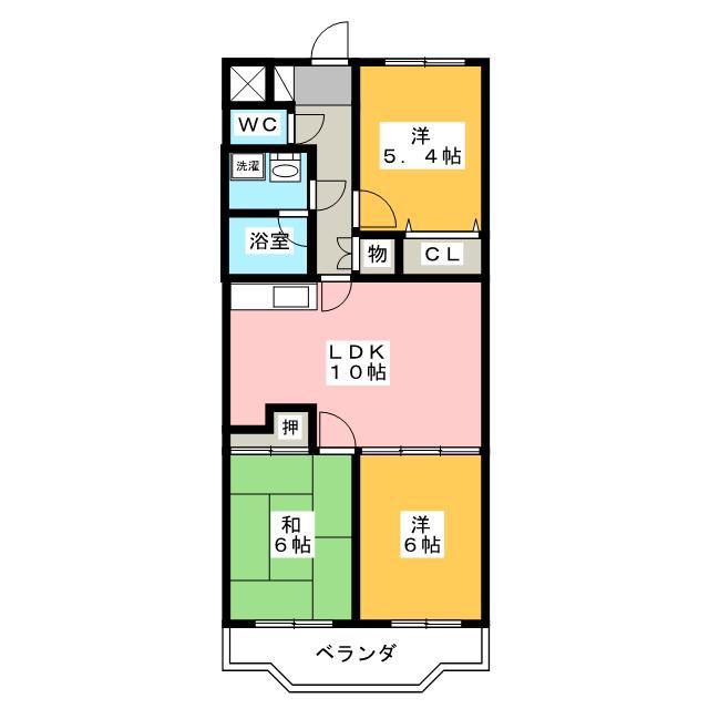 ヴォヤージュHI(3LDK/1階)の間取り写真