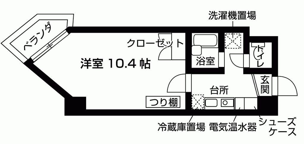 LIBERTYHILLSII(ワンルーム/2階)の間取り写真