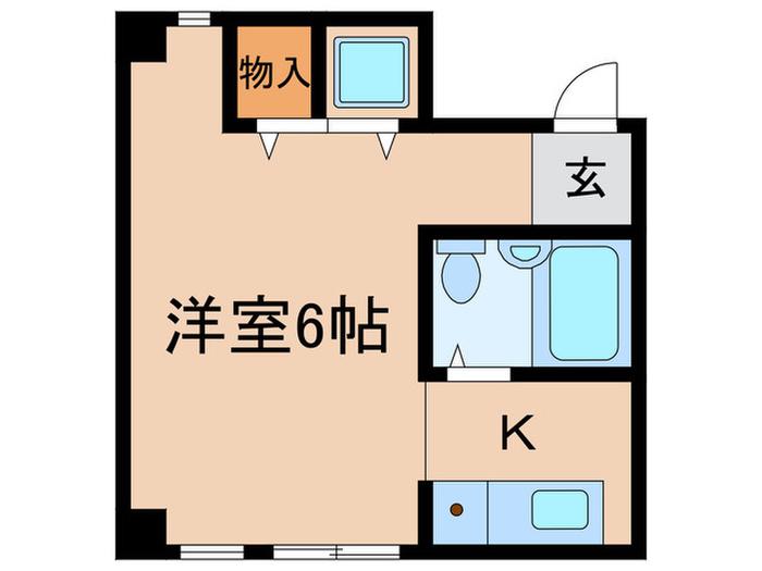 ルピナス大津(1K/5階)の間取り写真