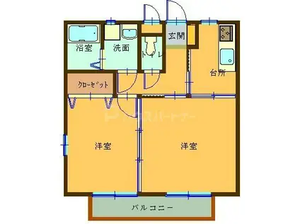 ステップ(1LDK/1階)の間取り写真