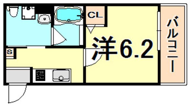 コンパルサ次屋(1K/1階)の間取り写真
