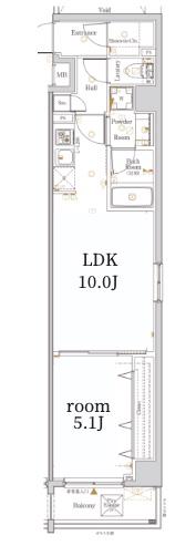 LOG代々木(1LDK/3階)の間取り写真