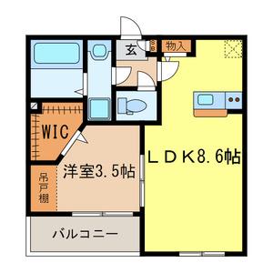 REVE大宮(1LDK/2階)の間取り写真