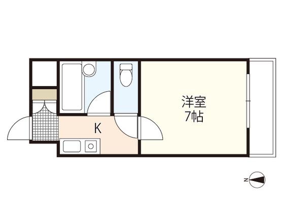 Fビル井口(1K/5階)の間取り写真