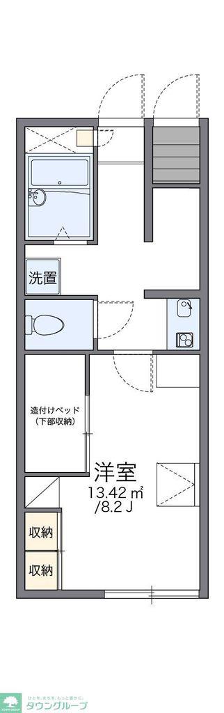 レオパレスYANAGIII(1K/1階)の間取り写真