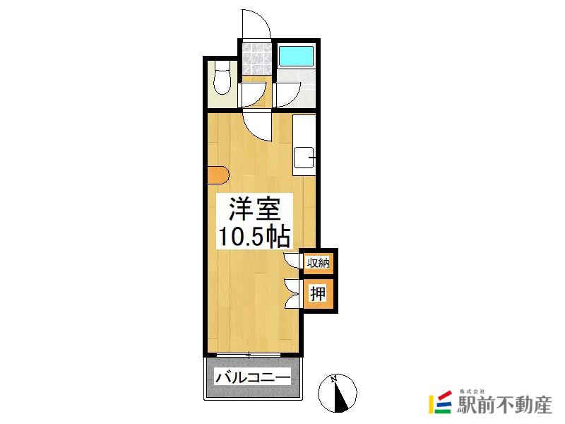 クリオコートイン89(ワンルーム/6階)の間取り写真