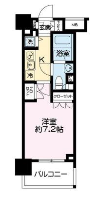 アクサスウィル四谷三丁目ステーション(1K/3階)の間取り写真