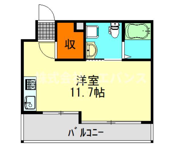 リエス千葉新宿(ワンルーム/5階)の間取り写真