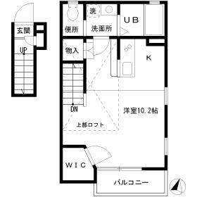 マルベリーI(1K/2階)の間取り写真