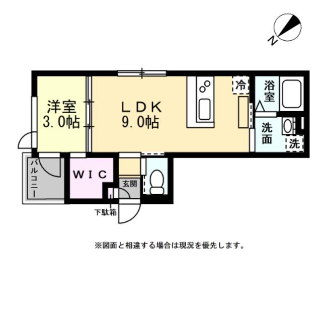 TRES神通(1LDK/1階)の間取り写真