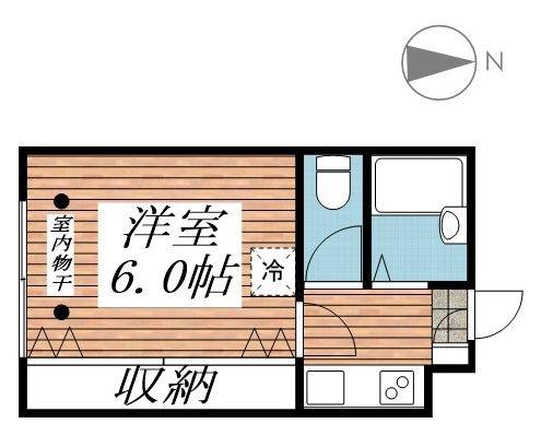 サンバレー梅ヶ丘(1K/2階)の間取り写真