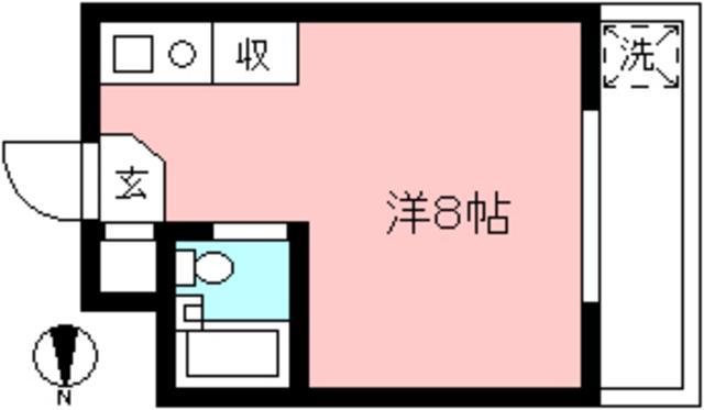エール下高井戸(ワンルーム/1階)の間取り写真