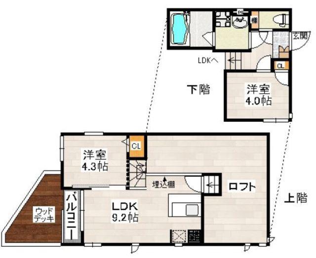 CB大橋東エルド(2LDK/1階)の間取り写真