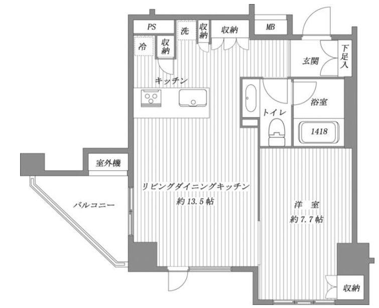レグノラフィネ南青山(1LDK/10階)の間取り写真
