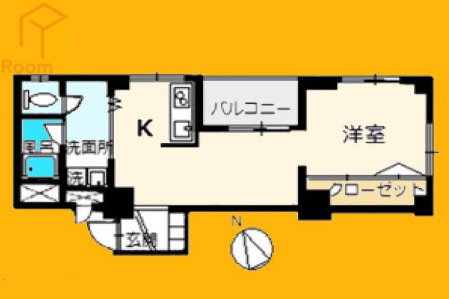 塔の山ハイツ(1DK/10階)の間取り写真