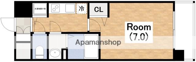 TOYOTOMI STAY PREMIUM阿倍野天王寺(1K/2階)の間取り写真
