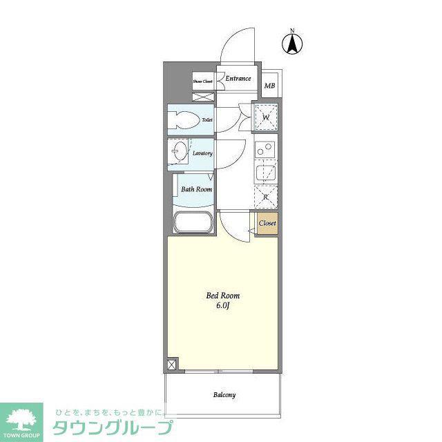 KDXレジデンス川崎(1K/3階)の間取り写真