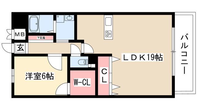 CSP NAGOYA(1LDK/6階)の間取り写真