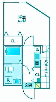 ラッコルト(1K/5階)の間取り写真