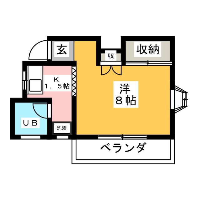 キャッスル阿蘇(1K/2階)の間取り写真