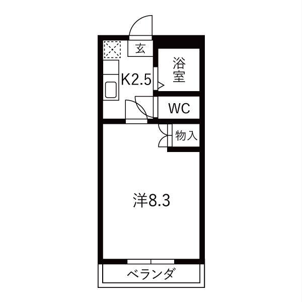 Gハイツ97(1K/3階)の間取り写真