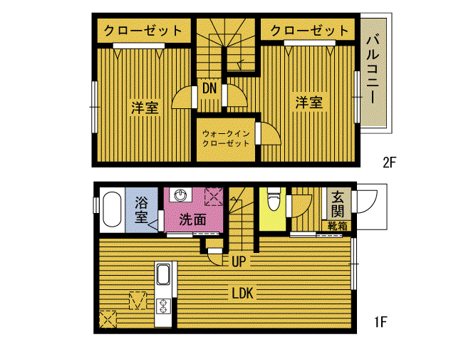 ATTRESE照波園(2LDK/1階)の間取り写真